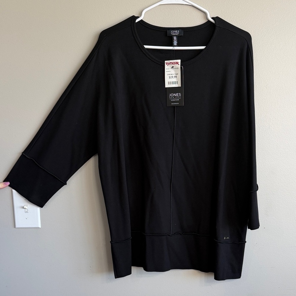 Jones New York Black Sweatshirt for Women